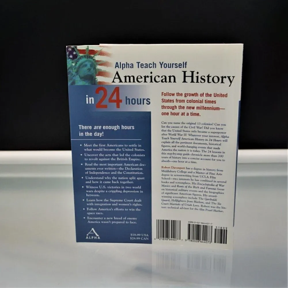 Alpha Teach Yourself American History in 24 Hours by Robert Davenport 2002